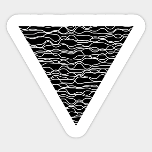 geometric triangle waves design Sticker